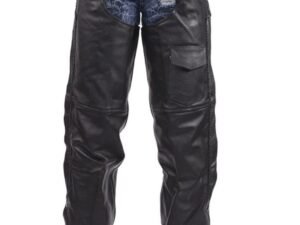 Leather Motorcycle Chaps - Braid Design - Men or Women - C326-01-CN-DL