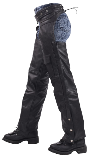 Leather Assless Chaps - Braid Design - Men or Women - Premium - C326-RC-01-DL