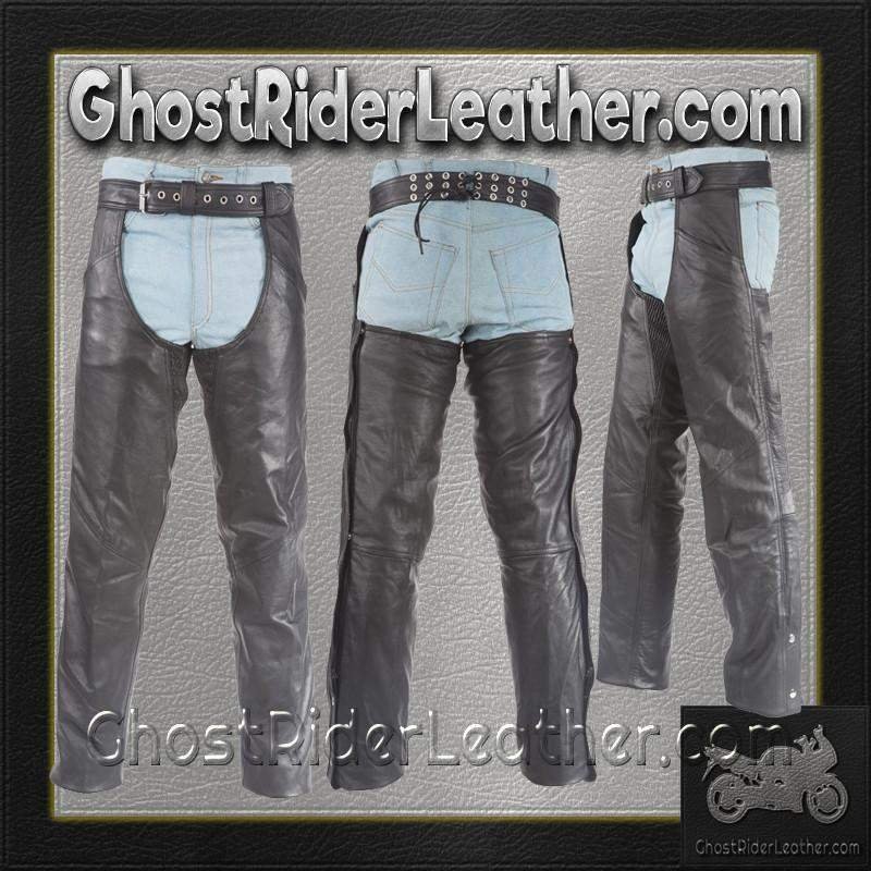 Leather Chaps - Premium - Thigh Stretch - Men or Women - C332-DL - Image 4