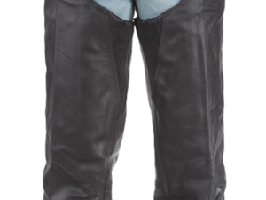 Leather Chaps - Men or Women - Stretchy Thigh - Premium - C336-01-DL
