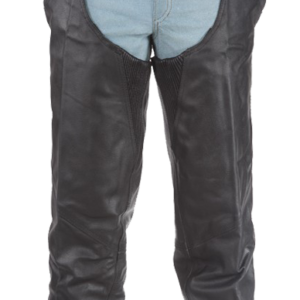 Leather Chaps - Men or Women - Stretchy Thigh - Premium - C336-01-DL