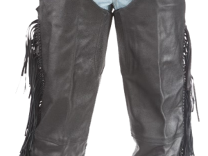Leather Chaps - Braid and Fringe - Up To 10XL - Unisex - C337-RC-DL