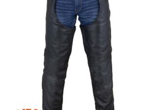 Leather Chaps - Men's or Women's - Stretch Thigh - Up To Size 12XL - Premium Leather - C4334-88-DL