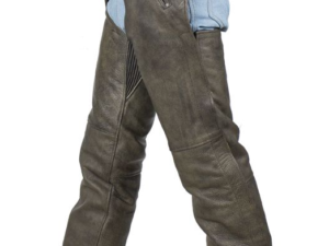 Leather Motorcycle Chaps - Men's - Up To 8XL - Naked Distressed Brown - C4334-12-DL