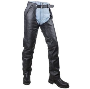 Leather Chaps - Unisex - Men's - Women's - Zipper Pocket - C5334-17L-DL