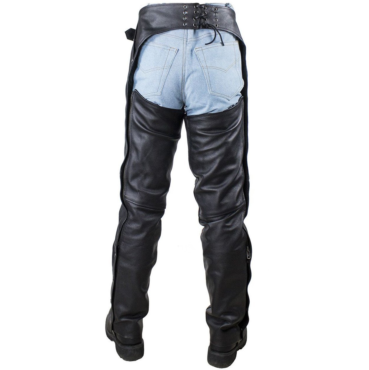 Leather Chaps - Unisex - Men's - Women's - Zipper Pocket - C5334-17L-DL - Image 5