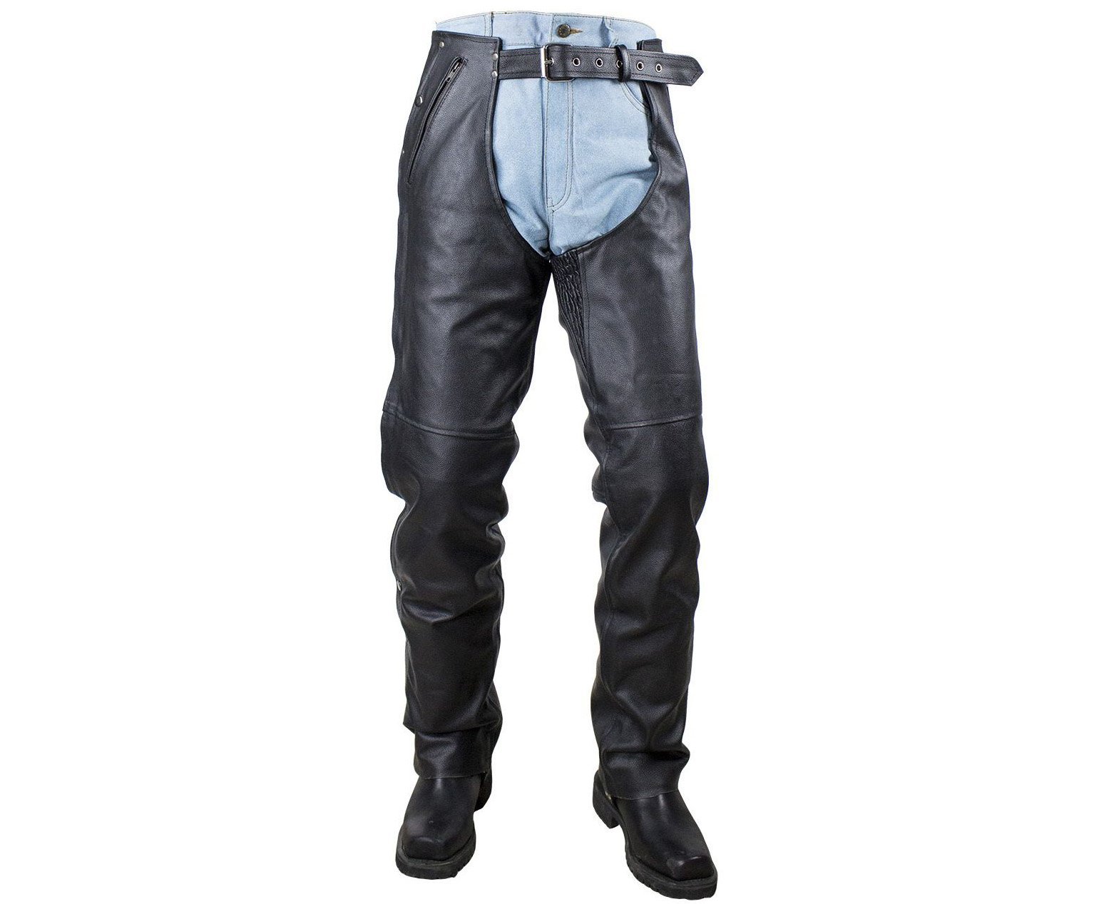 Leather Chaps - Unisex - Men's - Women's - Zipper Pocket - C5334-17L-DL - Image 6