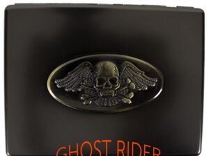 Metal Cigarette Case - Skull and Wings Design - Biker Gift Ideas - CG8-DL
