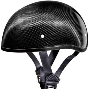 Real Carbon Fiber - DOT Daytona Skull Cap Motorcycle Helmet - With Or Without Visor - D2-G-GNS-DH