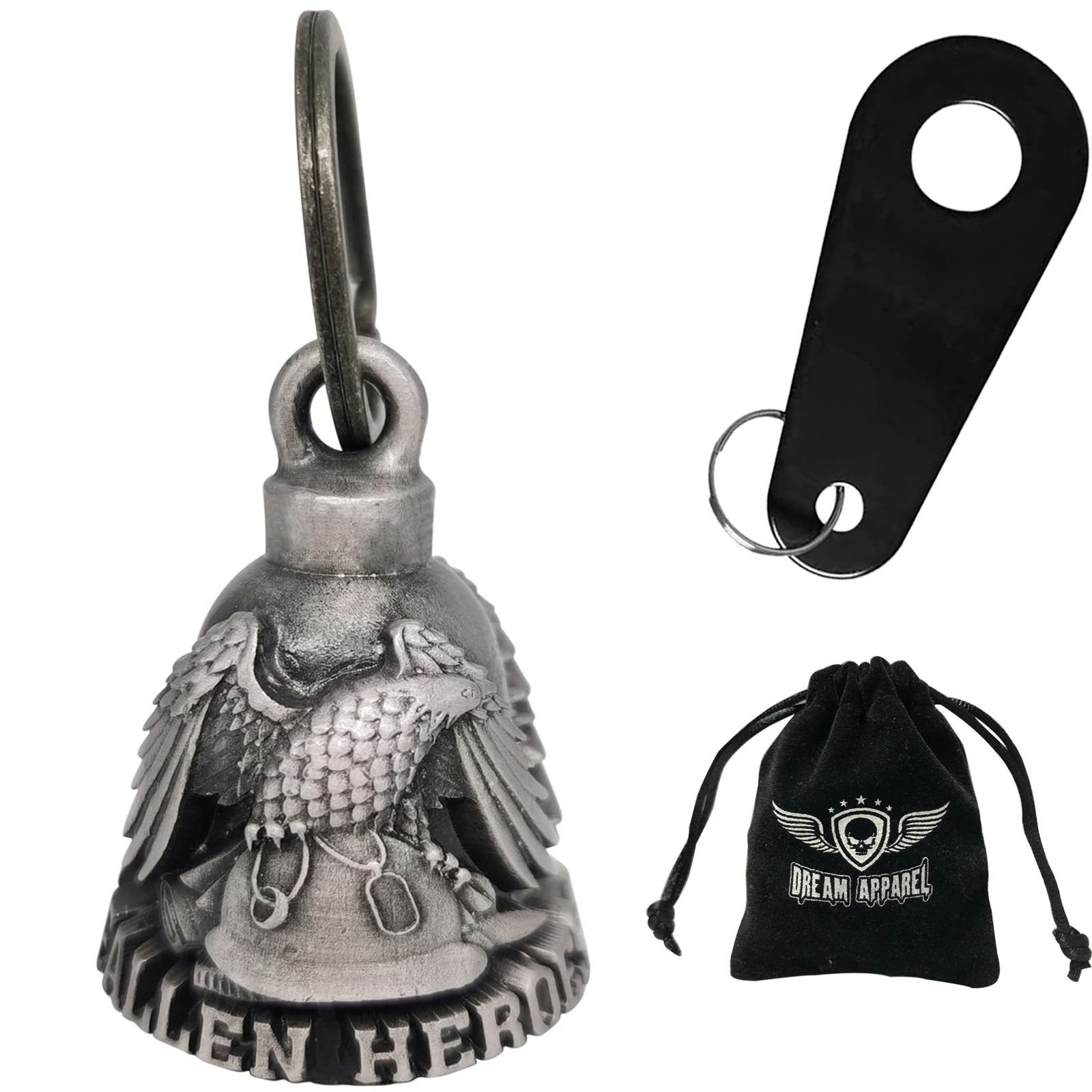 Motorcycle Ride Bell - 3D - Fallen Heroes - Eagle - Spirit Bell - Gremlin - DBL10-L-DL