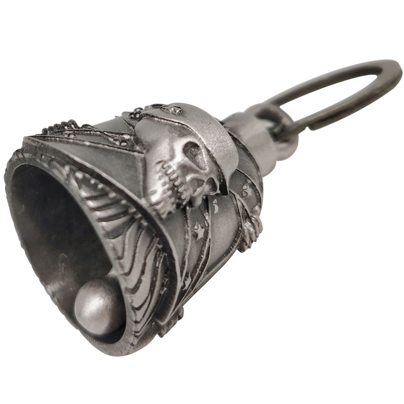 Motorcycle Ride Bell - 3D - Skull With Rebel Flag - Spirit Bell - Gremlin - DBL13-S-DL - Image 2