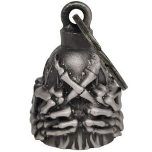 Motorcycle Ride Bell - 3D - Skeleton Middle Fingers - Spirit Bell - Gremlin - DBL2-L-DL