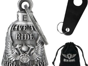 Motorcycle Ride Bell - 3D - Live To Ride - V-Twin - Spirit Bell - Gremlin - DBL26-L-DL