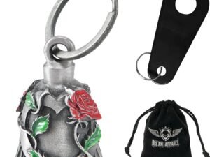 Motorcycle Ride Bell - 3D - Red Rose - Entwined Heart - Spirit Bell - Gremlin - DBL28-L-DL