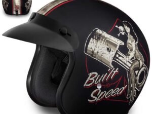 DOT Motorcycle Helmet - Built For Speed - Open Face - DC6-BFS-DH