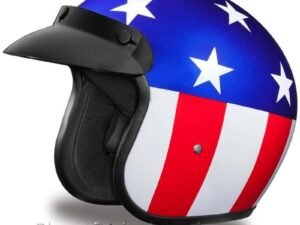 DOT Motorcycle Helmet - Captain America - Open Face - Daytona - DC6-CA-DH