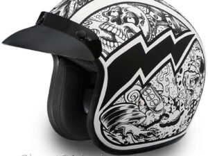 DOT Motorcycle Helmet - Graffiti - Open Face - Cruiser - DC6-G-DH