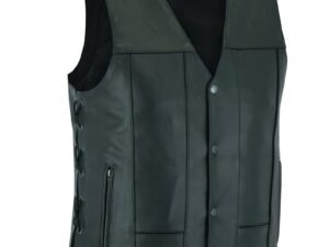 Leather Motorcycle Vest - Men's - 10 Pockets - Utility - Up To 8XL - Line Ranger - RC100-RC