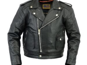 Leather Motorcycle Jacket - Kid's Teen's - Unisex - Biker - DS1722-DS