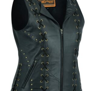 Leather Vest - Women's - Ultra Soft - Lacing Design - DS233-DS