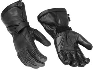 Leather Motorcycle Gloves - Men's - High Performance Deer Skin - Gauntlet - Biker - DS28-DS