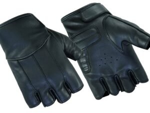 Deer Skin Leather Motorcycle Gloves - Women's - Fingerless - DS3-DS