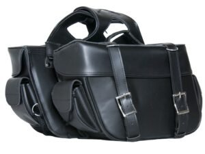 Saddlebags - PVC - Plain - Medium - Slanted - Motorcycle Luggage - DS312-DS