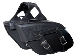 Saddlebags - PVC - Plain - Slanted - Motorcycle Luggage - DS313-DS