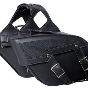 Saddlebags - PVC - Plain - Slanted - Motorcycle Luggage - DS313-DS