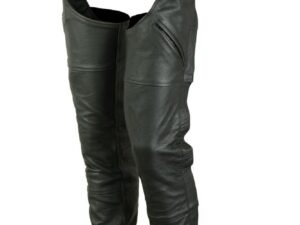 Leather Chaps - Men's - Motorcycle - Unisex - Double Deep Pocket - Up To 9XL - DS-404-DS
