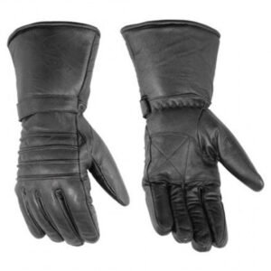 Leather Motorcycle Gloves - Men's - Cold Weather Gauntlet - Biker - DS41-DS