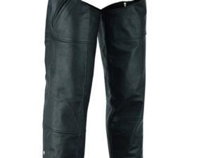 Leather Chaps - Men's - Motorcycle - Unisex - Dual Deep Pocket - Up To 8XL - DS-410-DS