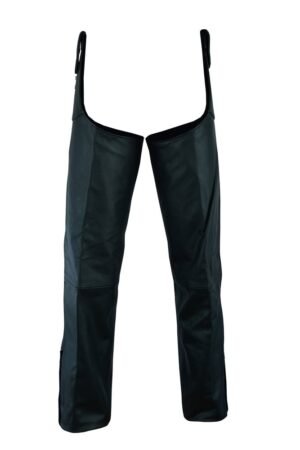 Leather Chaps - Beltless - Unisex Motorcycle Chaps - DS-424-DS
