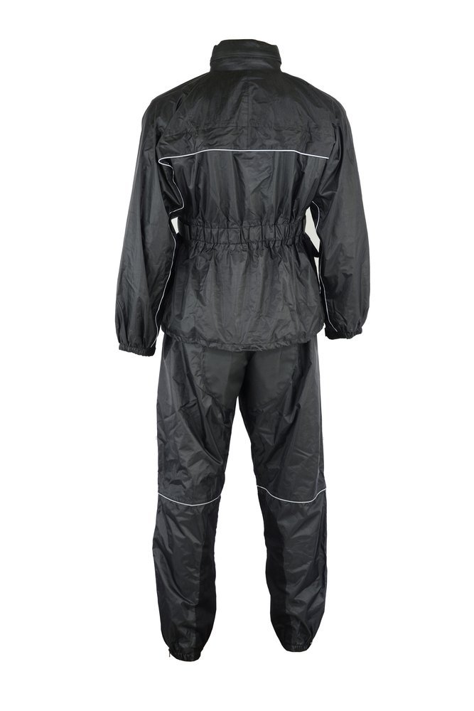 Rain Suit - Men's - Waterproof - Motorcycle - Black - DS590BK-DS - Image 2