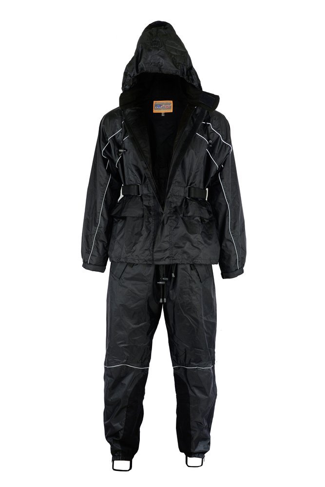 Rain Suit - Men's - Waterproof - Motorcycle - Black - DS590BK-DS - Image 5