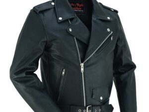 Leather Motorcycle Jacket - Men's - Police - Up To 10XL - DS710-DS