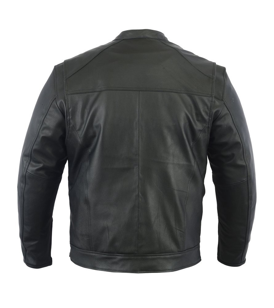Leather Cruiser Jacket - Men's - Concealed Carry Gun Pockets - DS735-DS - Image 3
