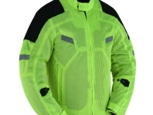 Mesh Motorcycle Jacket - Men's - High Visibility Green - Up To 5XL - DS765-DS