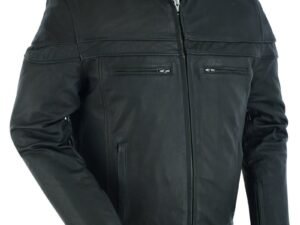 Leather Motorcycle Jacket - Crossover - Lightweight - Racer - DS768-DS