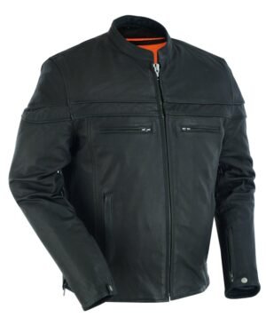 Leather Motorcycle Jacket - Crossover - Lightweight - Racer - DS768-DS
