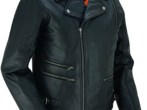 Leather Motorcycle Jacket - Women's -  Updated and Stylish - Gun Pockets - DS804-DS