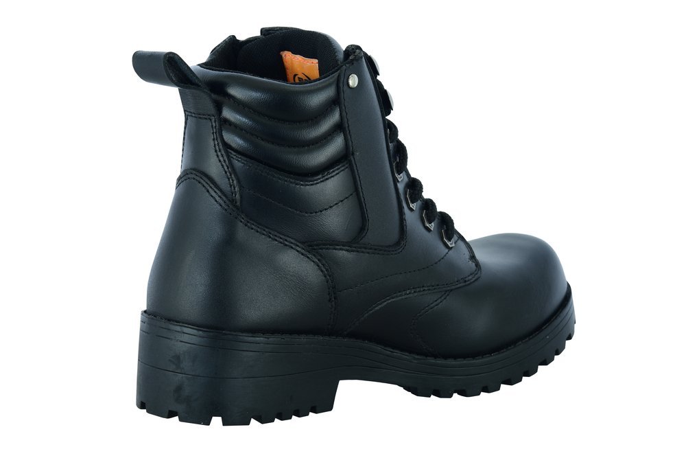 Leather Motorcycle Boots - Women's - Black - Side Zippers - DS9768-DS - Image 4