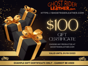 Gift Card for Biker Leather Apparel and Helmets