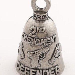 2nd Amendment Defender - Pewter - Motorcycle Guardian Bell® - Made In USA - SKU GB-2ND-AMENDMENT-DS