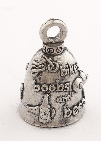 3B's - Bikes Boobs and Beer - Pewter - Motorcycle Guardian Bell® - Made In USA - GB-3B-DS