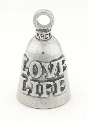 Love Life - Pewter - Motorcycle Guardian Bell® - Made In USA - SKU GB-LOVE-LIFE-DS