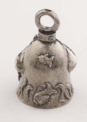 Shark - Pewter - Motorcycle Guardian Bell® - Made In USA - SKU GB-SHARK-DS - Image 2