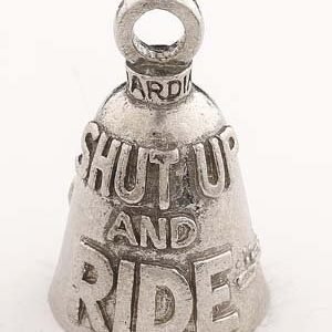 Shut Up and Ride - Pewter - Motorcycle Guardian Bell® - Made In USA - SKU GB-SHUT-UP-AND-DS