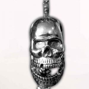 Skull Crush - Pewter - Motorcycle Guardian Bell® - Made In USA - SKU GB-SKULL-CRUSH-DS