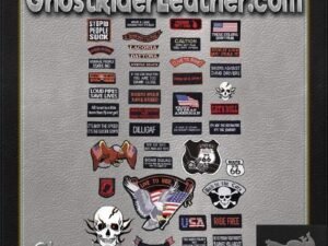 Live To Ride 42 Piece Embroidered Motorcycle Biker Patches Set- SKU GRL-GFPATCH42-BN